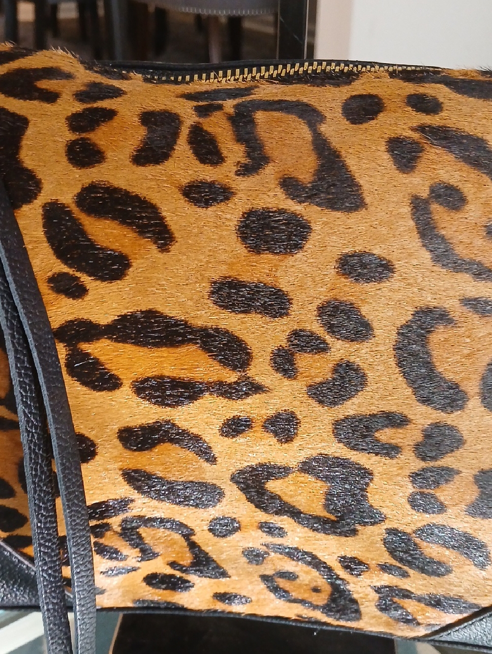 Aimee Kestenberg Leopard-Print Shoulder Bag With Calf Hair On Front - Picture 4 of 9